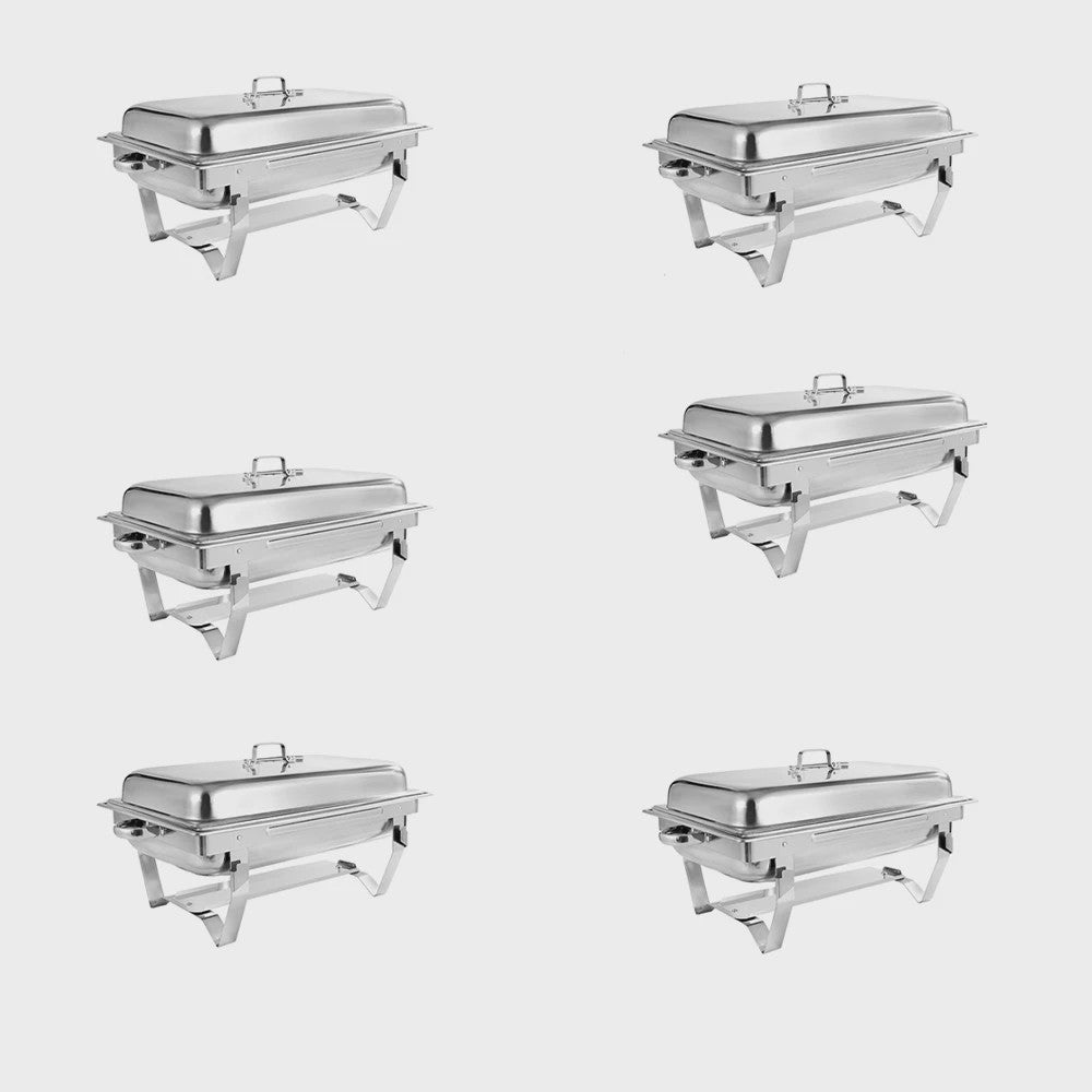 RVS Bain-Marie Set 8QT - Buffet Warmer voor Feesten, Catering & Bruiloften (2/4/6 Stuks)