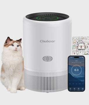 Chuboor PJ08 Luchtreiniger met HEPA Filter, App Bediening & PM2.5 Display voor Huis en Slaapkamer