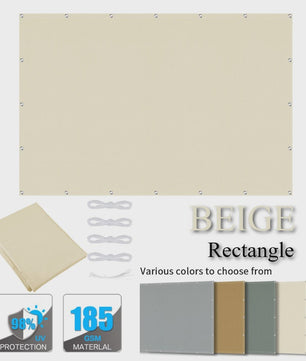 Waterdicht UV-Beschermend Schaduwdoek met Oogjes - Veelzijdig voor Tuin, Camping & Terras