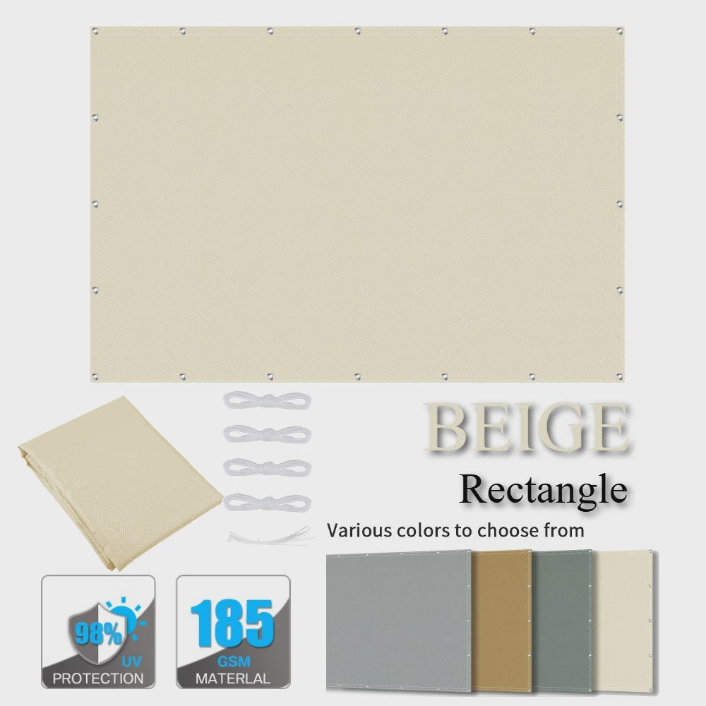 Waterdicht UV-Beschermend Schaduwdoek met Oogjes - Veelzijdig voor Tuin, Camping & Terras