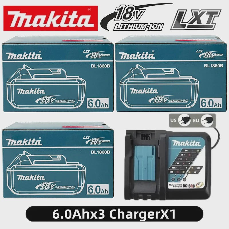 Makita 18V 6.0Ah Li-ion Accu BL1860 LXT - Krachtige Vervanging voor 18V Gereedschap