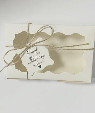 Set van 10/20 Kraft Papieren Doosjes met Venster voor Gebak, Chocolade & Cadeaus