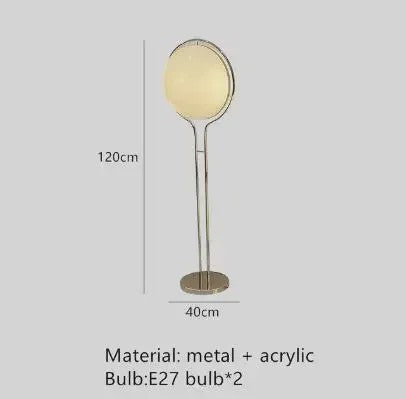 Moderne Witte Acryl Ronde LED Vloerlamp voor Woonkamer & Slaapkamer