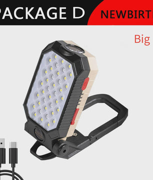 Multifunctionele Werklamp met Magneetvoet & Batterij Indicator - Ideaal voor Auto Reparaties & Noodgevallen