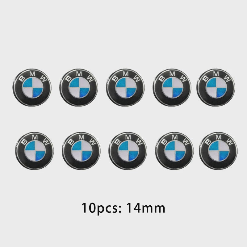 BMW M Sleutel Embleem Stickers (11mm/14mm) - Set van 5 of 10 Stuks