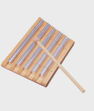 Houten Meditatie Klokkenspel - 1 t/m 7 Tonen, Aluminium Staven, Beuken Houten Basis