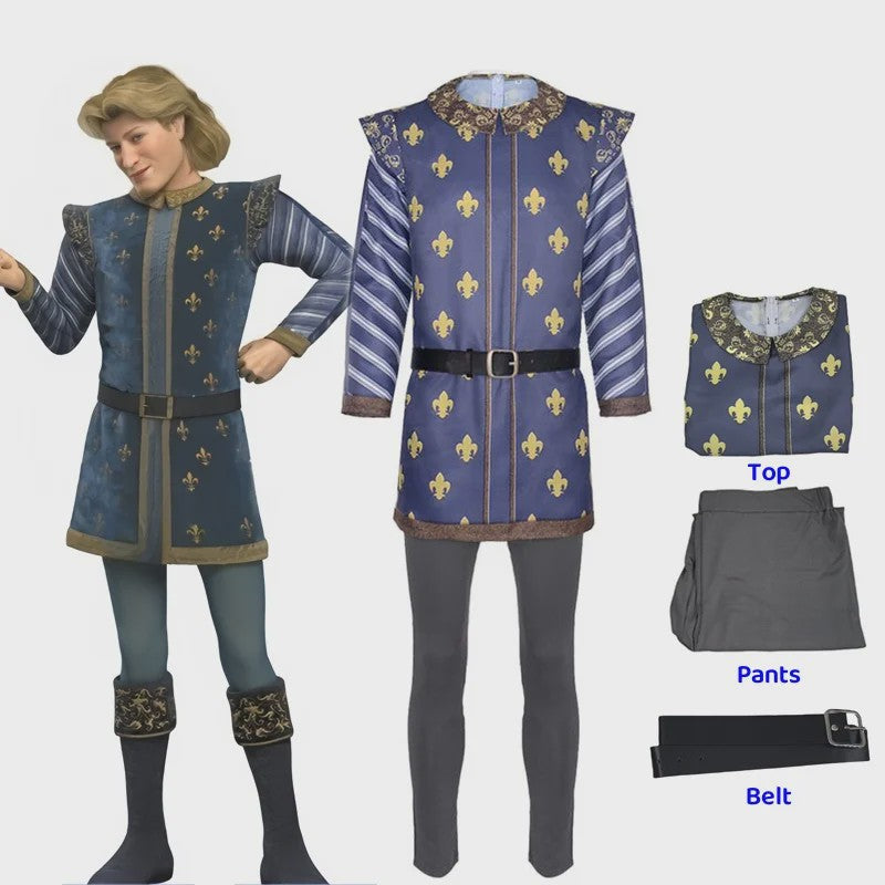 Prins Charming Kostuum - Shrek Cosplay Outfit voor Carnaval & Feest