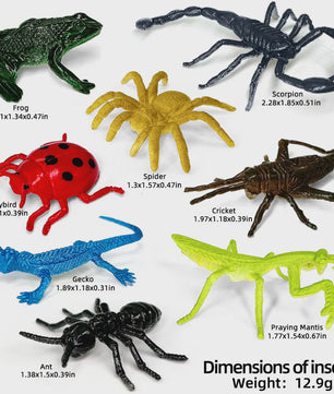 Realistische Insecten Speelgoed Set - Vlinder, Bij, Spin, Krekel & Meer - Educatief Speelgoed