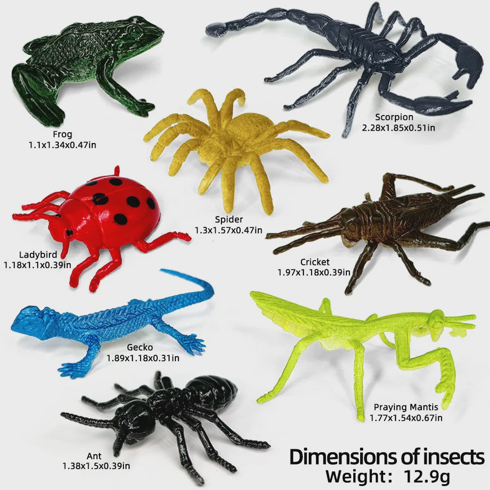 Realistische Insecten Speelgoed Set - Vlinder, Bij, Spin, Krekel & Meer - Educatief Speelgoed