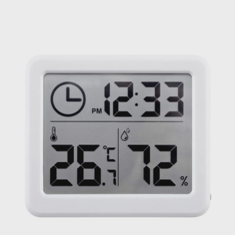NIDITON Digitale Klok met Temperatuur & Vochtigheidssensor - Stijlvol voor Huis, Keuken & Kantoor