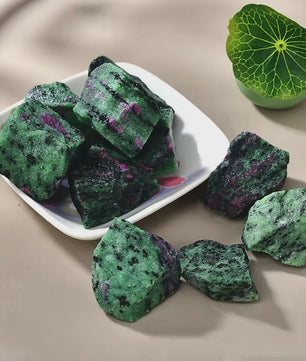 Ruwe Robijn Zoisiet Kristallen - Natuurlijke Edelsteen voor Healing & Meditatie