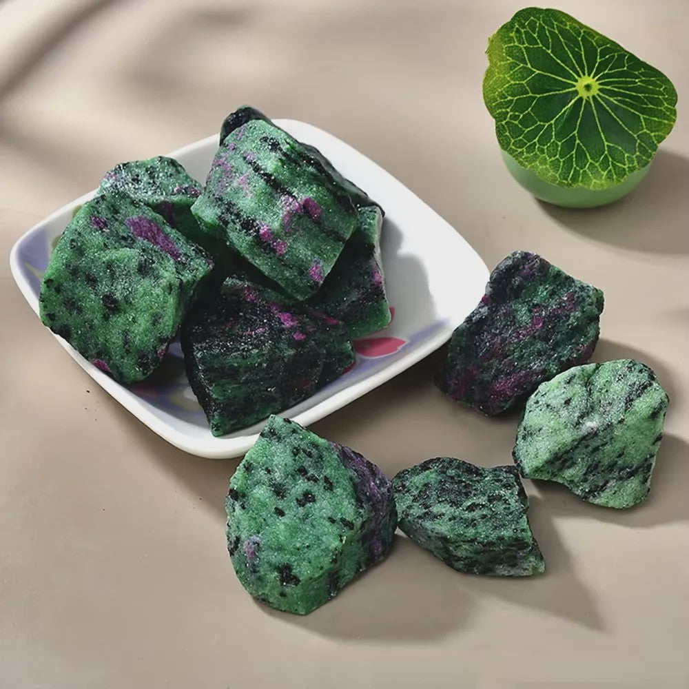 Ruwe Robijn Zoisiet Kristallen - Natuurlijke Edelsteen voor Healing & Meditatie