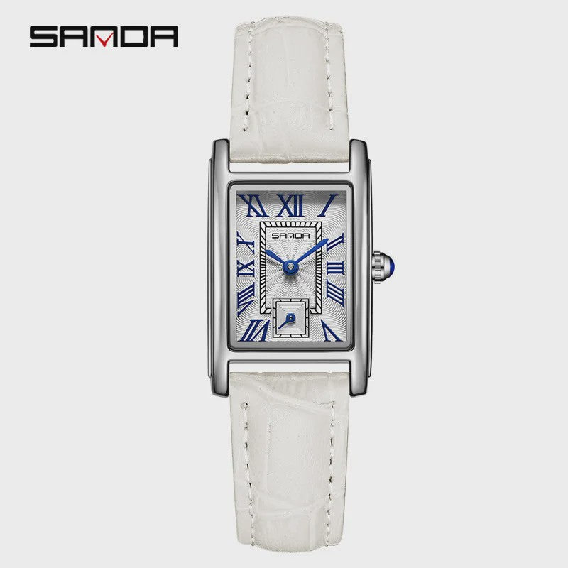 SANDA 1116 Elegante Dameshorloge Rechthoekig - Waterdicht & Stijlvol