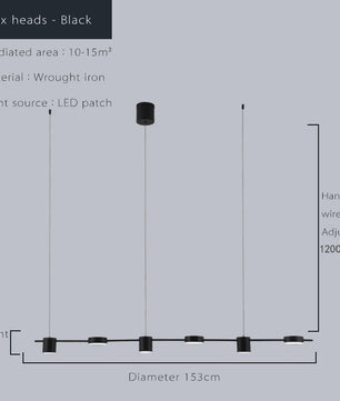 Moderne LED Plafond Hanglamp voor Woonkamer, Eetkamer & Keuken - Dimbare Verlichting