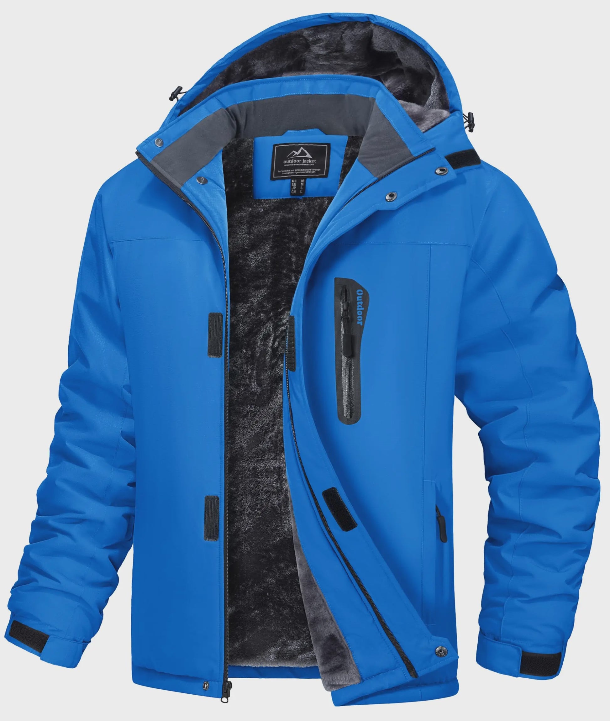 Heren Winterjas Waterdicht Fleece Warm Winddicht Met Capuchon voor Skiën, Snowboarden, Wandelen & Outdoor