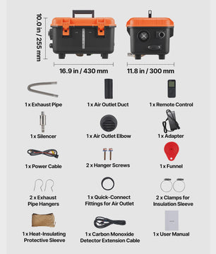 8KW Diesel Luchtverwarmer 12V/24V met Afstandsbediening - Stil en Krachtig voor Camper, Vrachtwagen, Garage