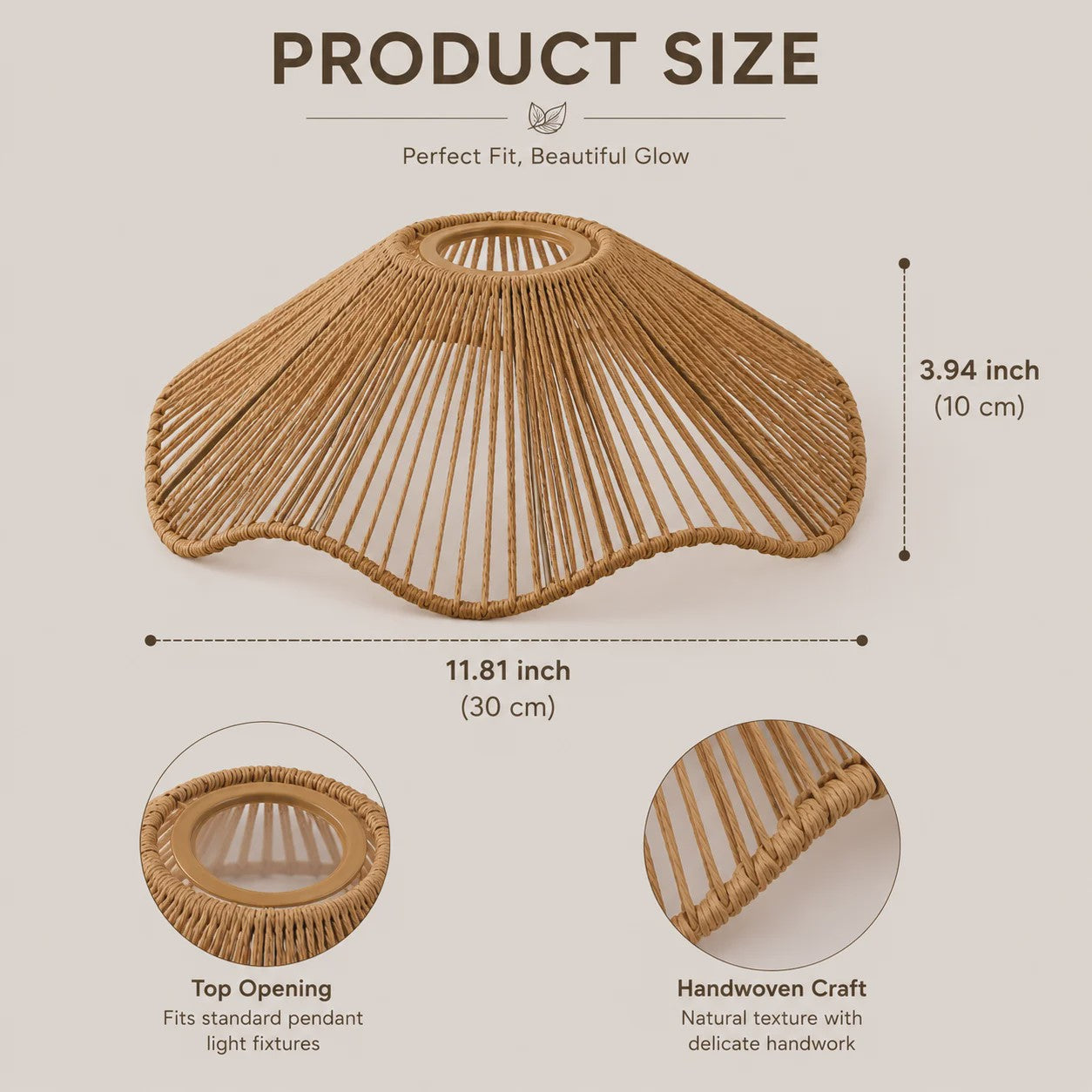 Hanglamp Gevlochten Hennep Touw met E27 Fitting - 1.2m Verstelbaar - Sfeervolle Decoratie