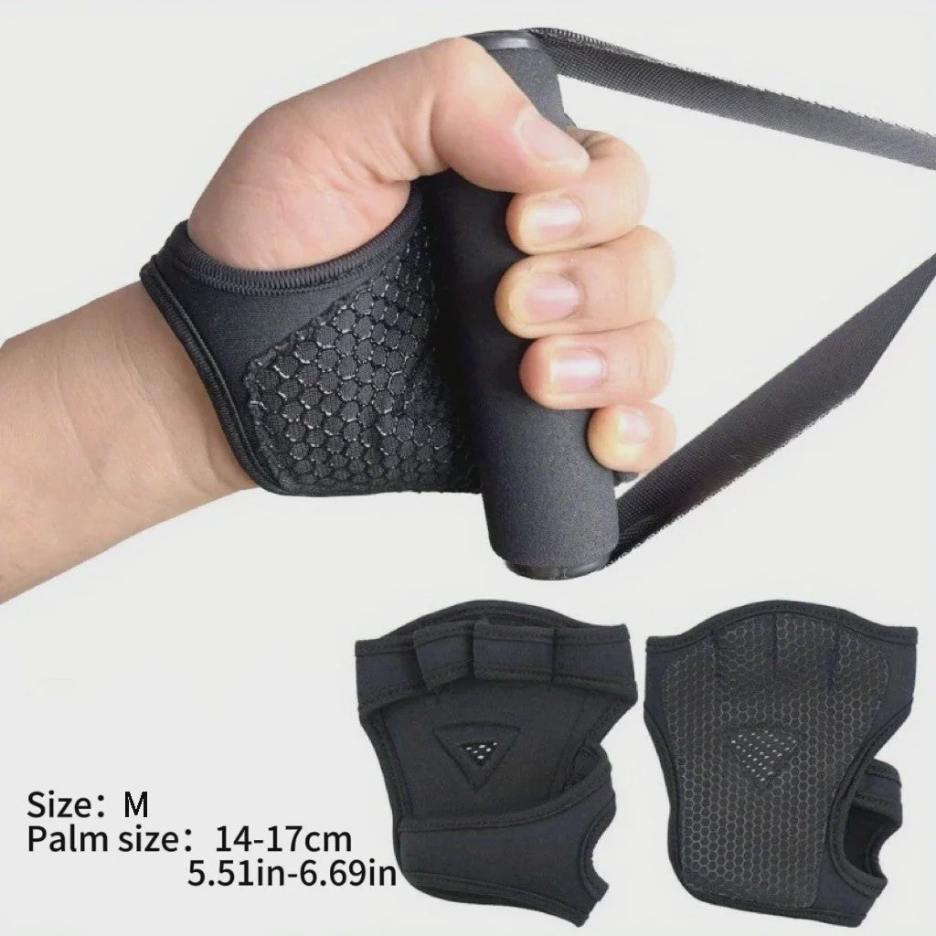 Fitness Handschoenen Halve Vinger met Polsondersteuning - Non-Slip Grip voor Gewichtheffen & Bodybuilding