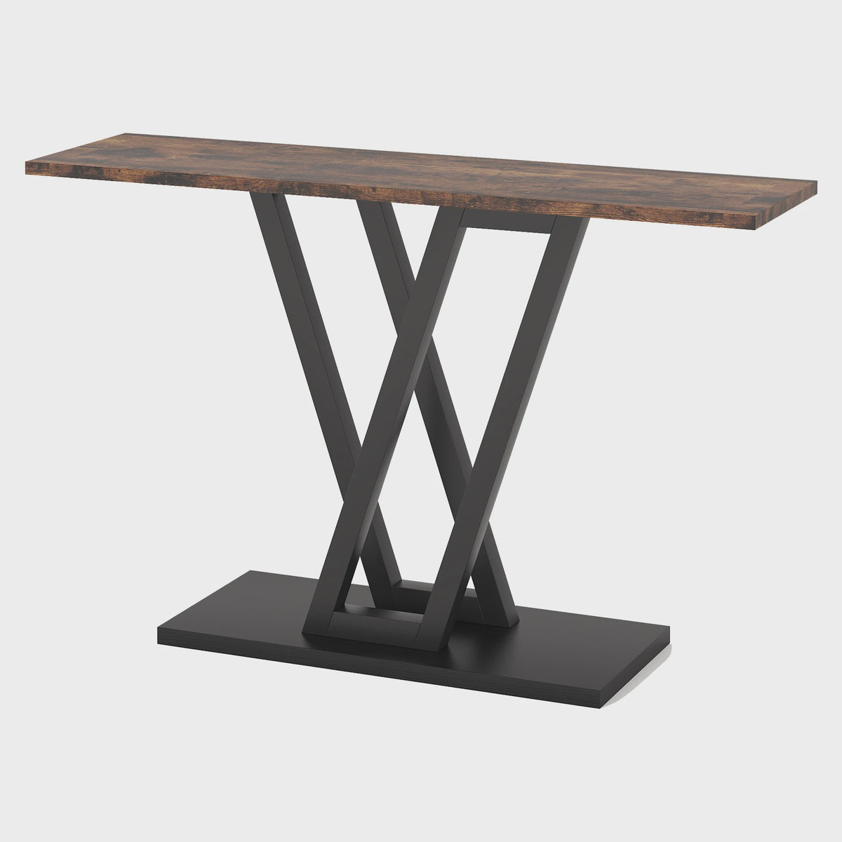 Industriële Console Tafel 110cm - Marmerlook & Goudkleurig Metaal - Hal & Woonkamer