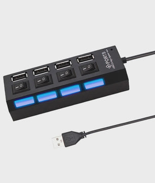 7-Poorts USB Hub met Individuele Aan/Uit Schakelaars - Hoge Snelheid USB 2.0 Splitter