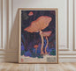 Japanse Kraanvogel Poster - Vintage Ukiyo-e Muurkunst met Rode Zon en Pijnboom
