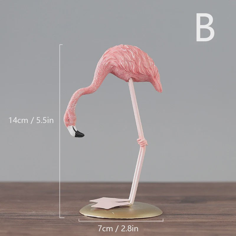 Roze Flamingo Ornament - Stijlvolle Hars Decoratie voor Huis, Kantoor & Cadeau