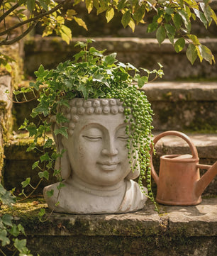 Handgemaakte Zen Boeddha Bloempot - Uniek Cadeau voor Plantenliefhebbers & Tuindecoratie