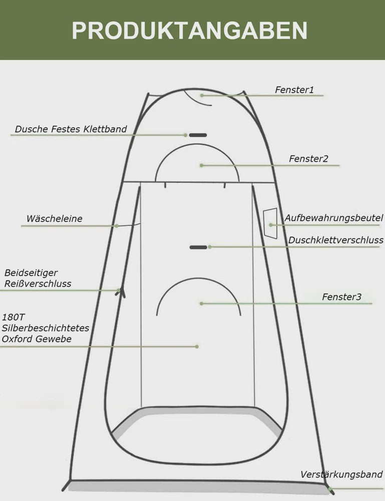 Pop-up Outdoor Tent - Waterdicht, UV-Beschermend & Draagbaar - Ideaal voor Camping & Vakantie