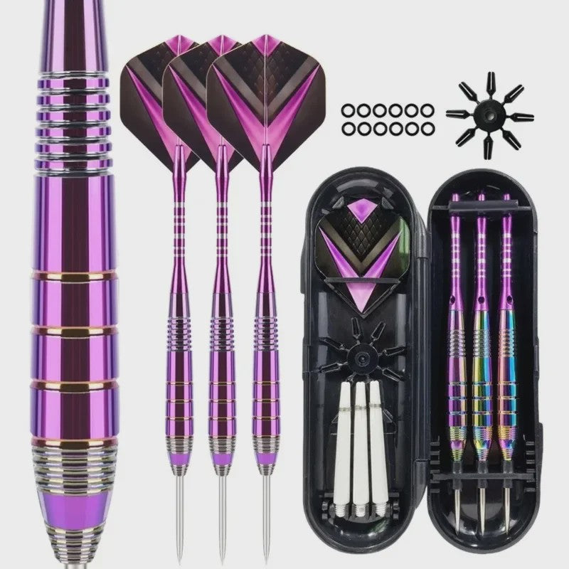 Professionele 3-delige Steel Tip Darts Set - 24g - Aluminium Shafts & Opbergdoos