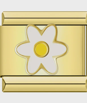 Hapiship Gouden Bedelarmband RVS - Bloemen, Hart, Aarde, Kers & Koffie Bedels