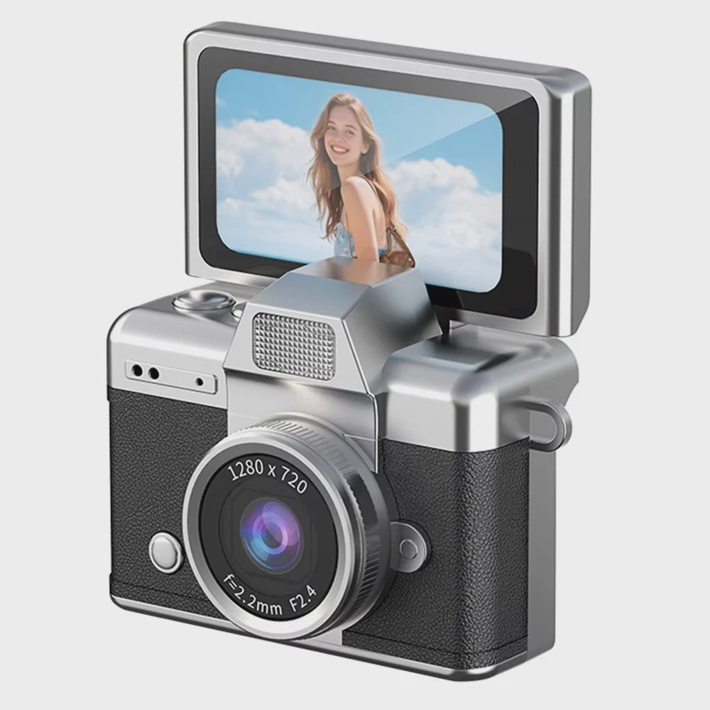 Ourlife Mini Retro Digitale Camera met 1.47 Inch Flip Screen & Sleutelhanger