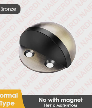 RVS Deurstopper met Sticker & Schroef - Zonder Boren, Magnetisch of Normaal