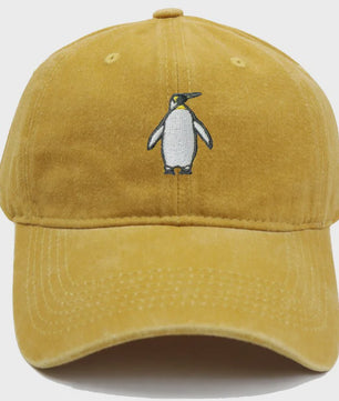 Vintage Pinguïn Cap - Unisex Baseballpet met Gebogen Vizier