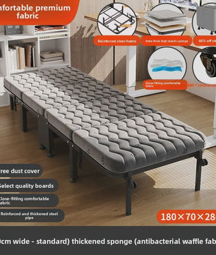 Opvouwbaar Logeerbed met Traagschuim Matras en 360° Wielen - Draagbaar en Comfortabel