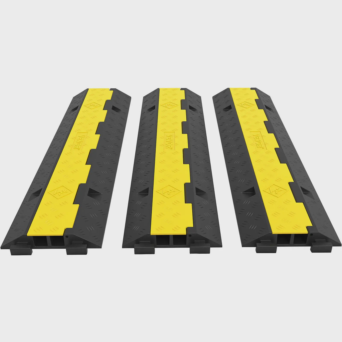 Robuuste Kabelgoot Rubber/PVC - 2 Kanalen - 5000kg Capaciteit - Verkeersdrempel