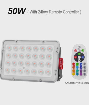RGB LED Buitenlamp Floodlight 50W/100W/200W - Waterdicht IP66 - Tuin & Straatverlichting