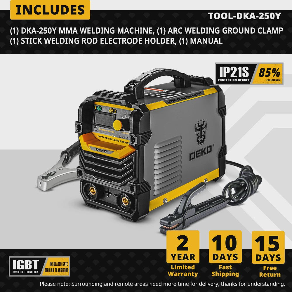DEKO MMA Lasapparaat 200A - Krachtige DC Inverter voor Beginners en Thuisgebruik