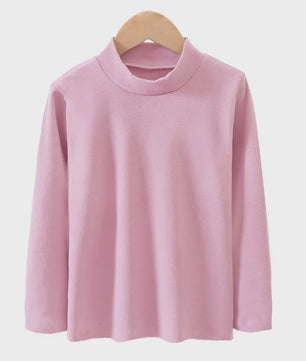 Warme Kinder Thermo T-shirt met Col - Zacht Fleece, Lange Mouwen voor Jongens en Meisjes