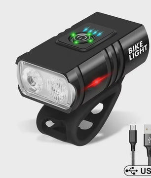 BK02 Fietslamp T6 LED USB Oplaadbaar - 6 Modi MTB Fietsverlichting Koplamp