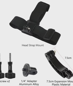 Action Camera Accessoires Kit: Hoofd- en Borstband Mount voor GoPro, Telefoon & meer
