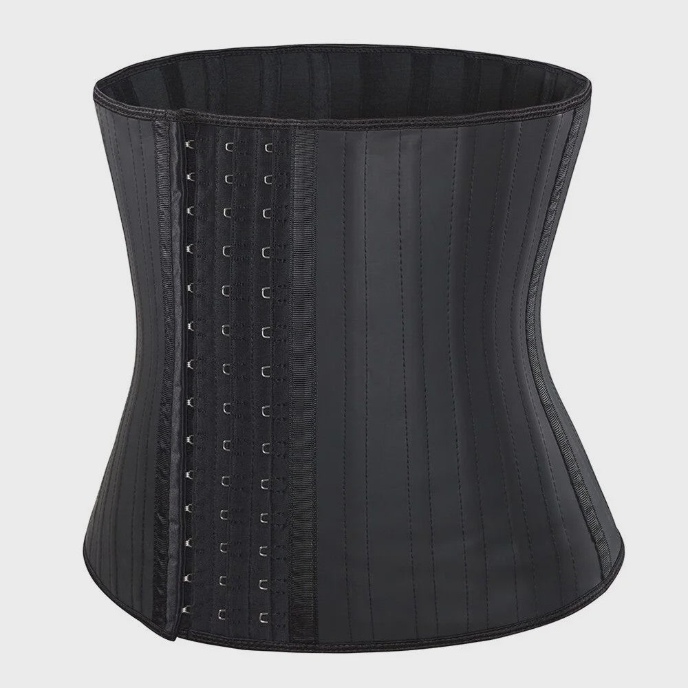 Latex Waist Trainer Corset met 25 Stalen Baleinen en Haak-oogsluiting