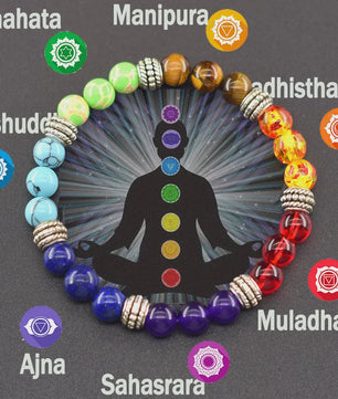 7 Chakra Armband Natuursteen - Helende Kristallen voor Mannen & Vrouwen