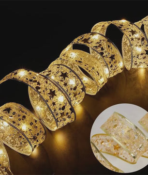 Kerstlint met LED Verlichting - Batterijgevoed - Decoratie voor Kerstboom & Feestdagen