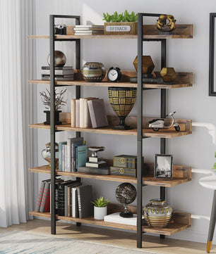Industriële Boekenkast 5 Lagen - Stevig Staal & Hout Design