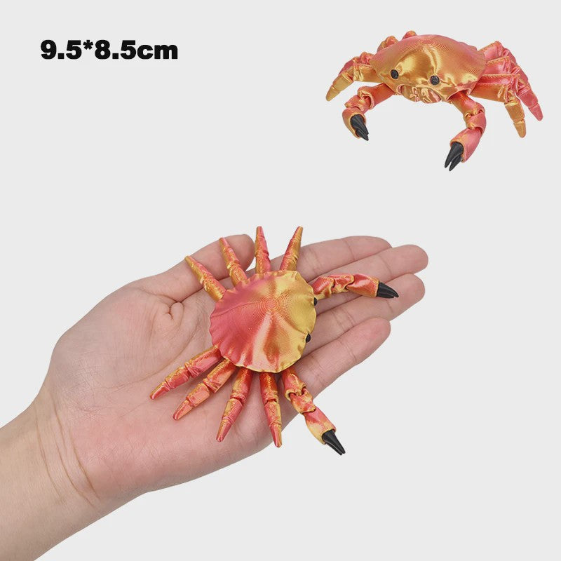 Flexibele 3D Geprinte Krab Speelgoed met Beweegbare Gewrichten - Decoratie & Cadeau