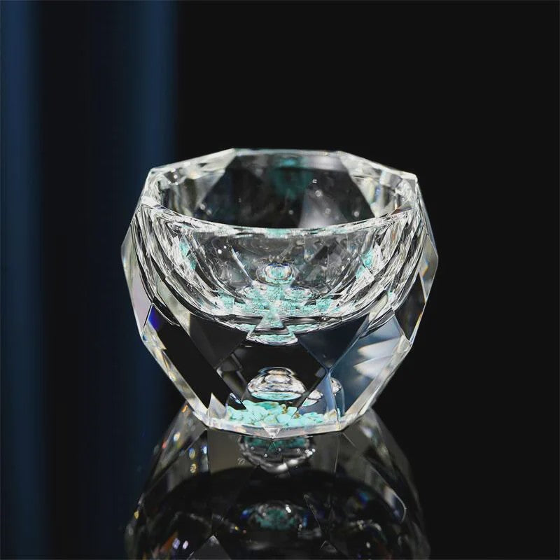 Luxe Kristalglas Shotglas 50ml met Dubbele Bodem en Goudfolie - Perfect voor Vodka, Sake of Thee