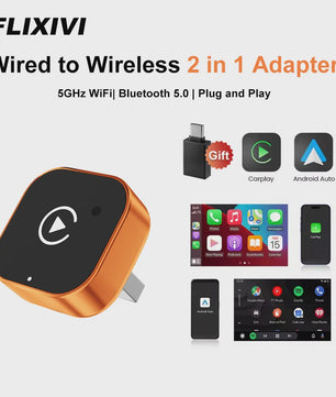 Draadloze CarPlay & Android Auto Adapter: Upgrade uw auto met 2-in-1 Plug & Play Dongle