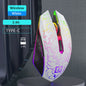 Ergonomische RGB Gaming Muis - Draadloos (2.4G & Bluetooth), Stil, 1600DPI, voor Laptop & Tablet