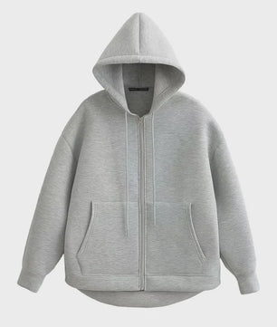 Unisex Oversized Rits Hoodie met Dubbele Zakken - Comfortabele Streetwear