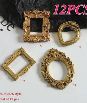 Set van 12 Mini Fotolijstjes - Europees Retro Decoratie & Hobby